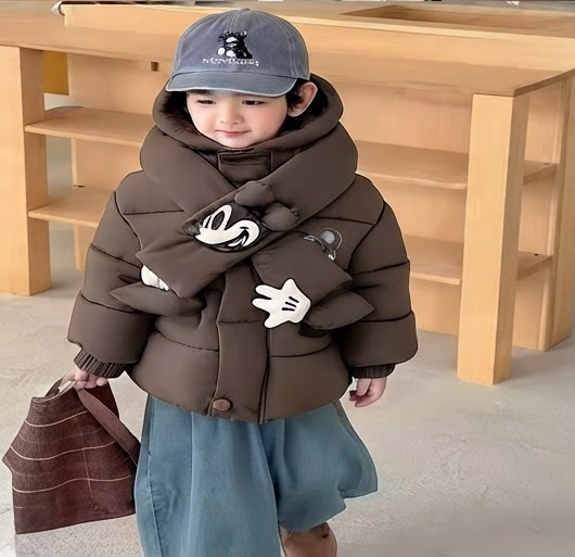 کاپشن بچگانه 1سال تا 5سال وارداتی Mickey میکی موس شالگردندار