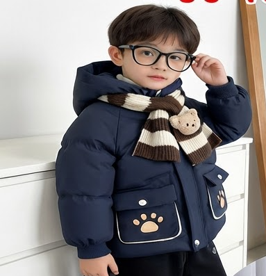 کاپشن بچگانه 1سال تا 6سال وارداتی خرسی مدل پنجه