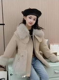 کاپشن خز و چرم بچگانه ۵ تا ۱۲ سال وارداتی