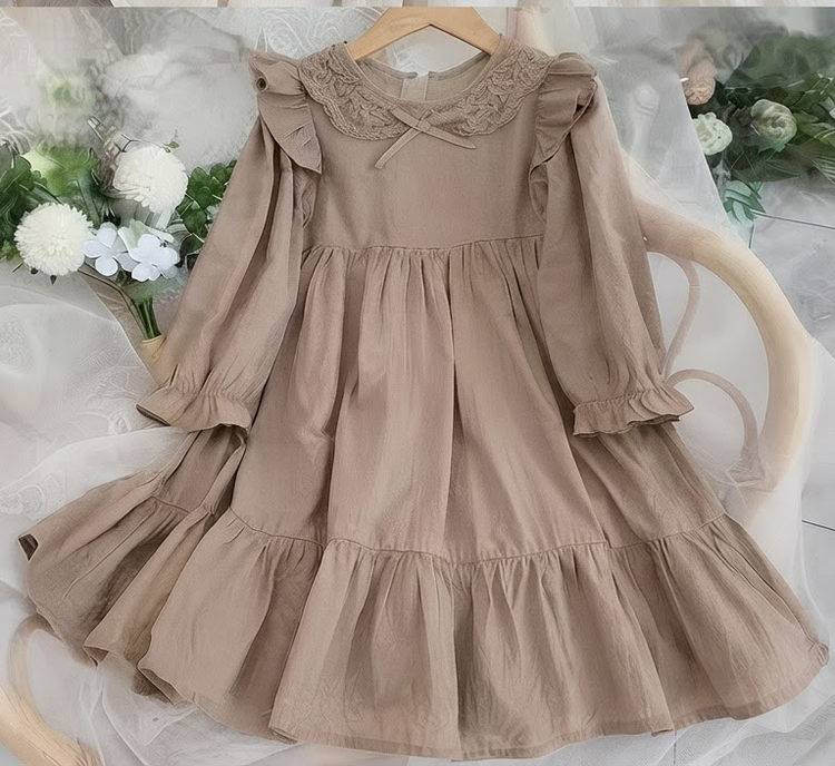 پیراهن پاییزه وارداتی ۶ تا ۱۰ سال کد ۶۱۷۸