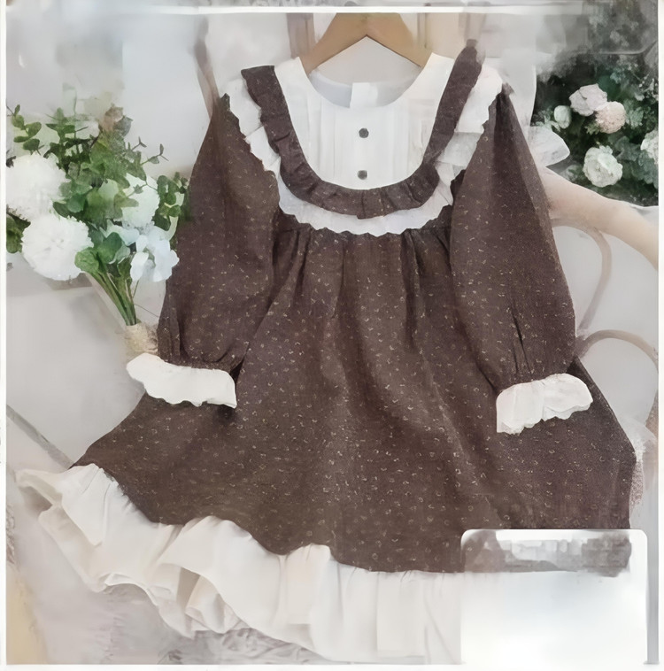 پیراهن پاییزه وارداتی ۶ تا ۱۰ سال کد 6172